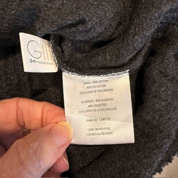 G-III For Her Phoenix Suns Waffle Knit Slub Shirt Kangaroo Pocket Crew Large - Picture 7 of 13